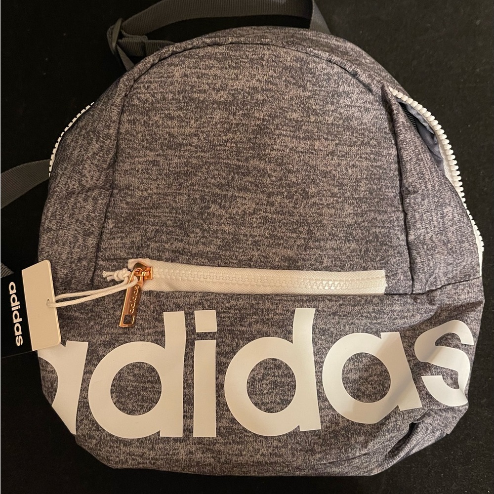 ADIDAS LINEAR MINI BACKPACK ADJUSTABLE STRAP rose gold zippers brand new